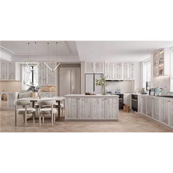 17.7"x197" Peel and Stick Wallpaper Removable Realistic Wood Shiplap - Picture 7 of 7